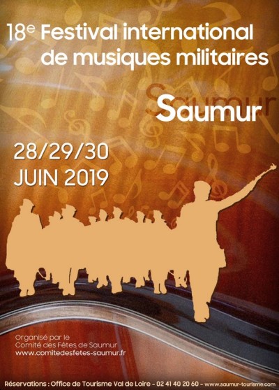 Affiche festival international de musiques militaires Saumur